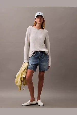 Calvin Klein Boxy linnen nylon trui