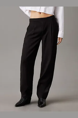 Calvin Klein Zachte geplooide broek van viscose