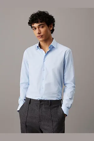 Calvin Klein Fitted overhemd van stretch poplin