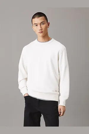 Calvin Klein Sweatshirt met embleem van badstofkatoen