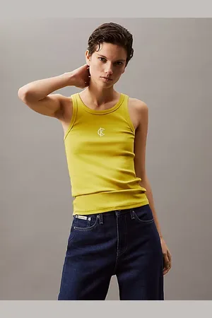 Calvin Klein Tanktop van ribkatoen met logo