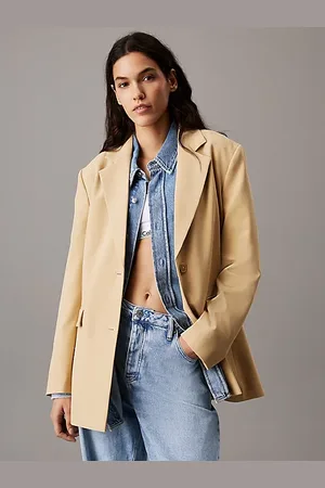 Calvin Klein Zachte blazer van twill met strik aan de achterkant