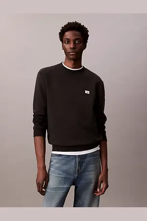 Calvin Klein Sweatshirt met embleem van badstofkatoen