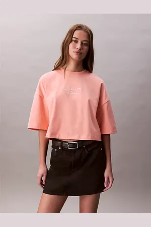 Calvin Klein Boxy cropped T-shirt met logo