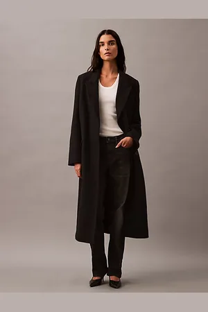 Calvin Klein Jas van geborstelde wol