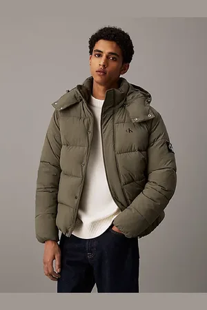 Calvin Klein Gewatteerd nylon pufferjack met capuchon