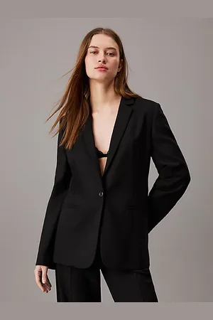 Calvin Klein Stretch blazer van wolmix