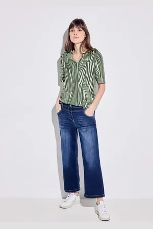 CECIL Dames T-shirt met golfprint in , Gr: S