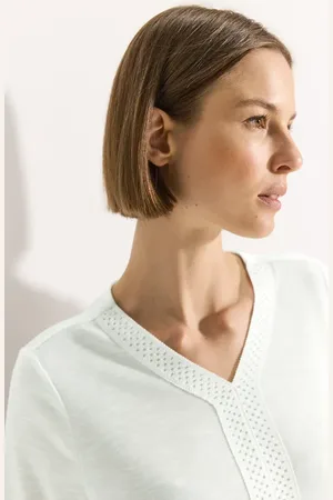 CECIL Dames T-shirt met kant in , Gr: XL