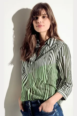 CECIL Dames Lange blouse met strepen in , Gr: XS
