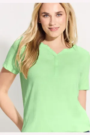 CECIL Dames T-shirt van katoen in , Gr: XXL