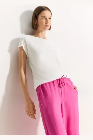CECIL Dames T-shirt met kanten detail in , Gr: L