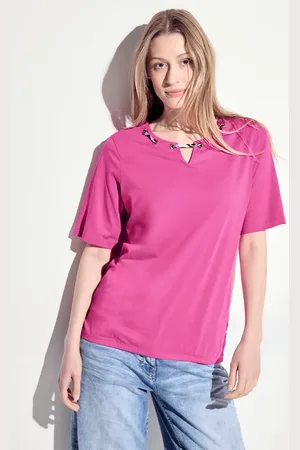CECIL Dames T-shirt met printdetail in , Gr: L
