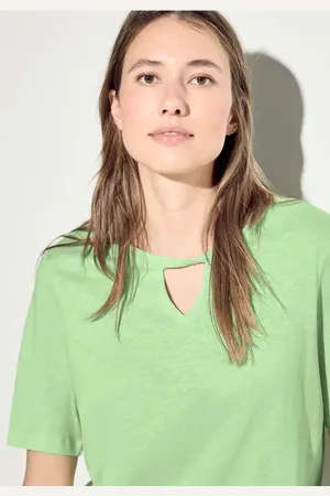 CECIL Dames T-shirt van katoen in , Gr: L