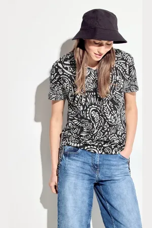 CECIL Dames T-shirt met paisley-print in , Gr: L