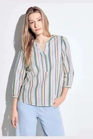 CECIL Dames Seersucker blouse in , Gr: XXL