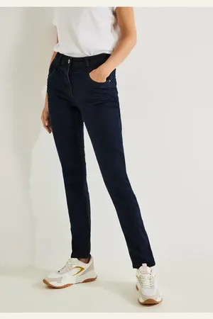 CECIL Dames Donkere slim fit jeans in , Gr: 25