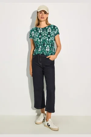 CECIL Dames Bedrukte T-shirt blouse in , Gr: S