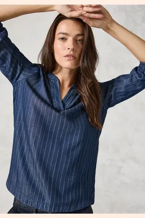 CECIL Dames Lyocell denim blouse in , Gr: L