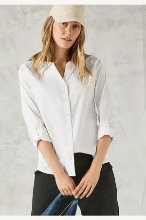 CECIL Dames Materiaalmix blouse in , Gr: L
