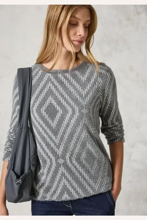 CECIL Dames Shirt van verengaren met patroon in , Gr: L