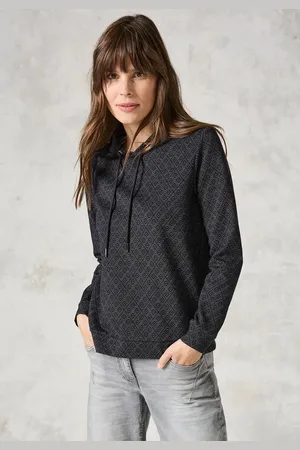 CECIL Dames Gedessineerd shirt met lange mouwen in , Gr: L