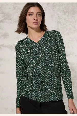 CECIL Dames Shirt met henley kraag in , Gr: L