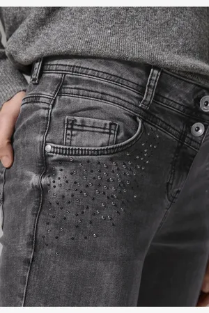 CECIL Dames Jeans met glitterdetails in , Gr: 36