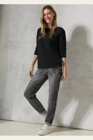 CECIL Dames Glitterend ottoman shirt in , Gr: L