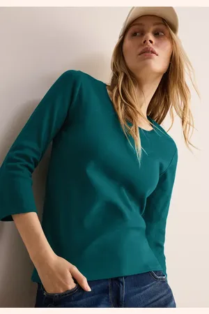 CECIL Dames Basic shirt met ronde hals in , Gr: L