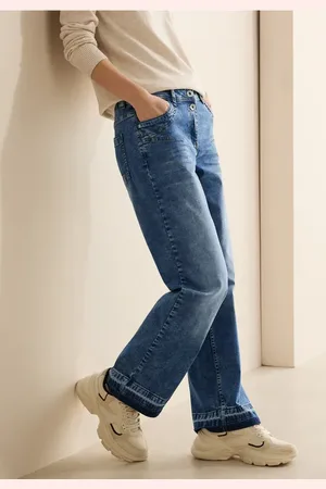 CECIL Dames Wide Legs Jeans in , Gr: 28