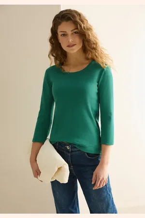 CECIL Dames Basic shirt met ronde hals in , Gr: L