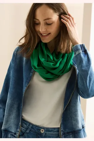 CECIL Dames Sjaal met lus in effen kleur in , Gr: One size