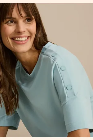 CECIL Dames Shirt met knoopdetail in , Gr: L