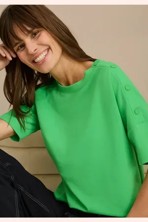 CECIL Dames Shirt met knoopdetail in , Gr: XXL