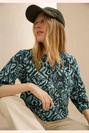 CECIL Dames Bedrukte katoenen blouse in , Gr: XL