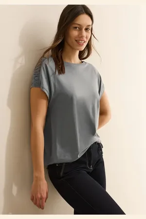 CECIL Dames T-shirt met rimpels in , Gr: L