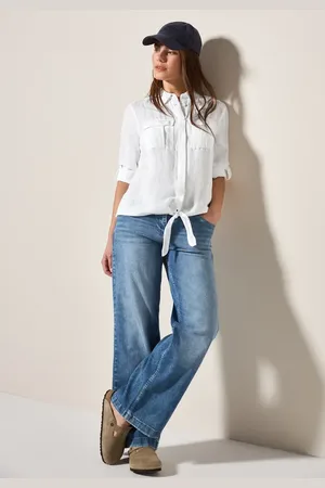 CECIL Dames Blouse met knoop in de zoom in , Gr: L
