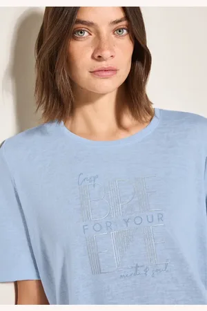 CECIL Dames Shirt met linnen look in , Gr: L
