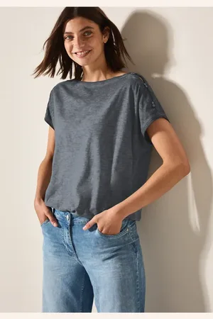 CECIL Dames Shirt met knoopdetail in , Gr: L