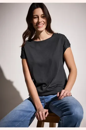 CECIL Dames T-shirt met rimpels in , Gr: L