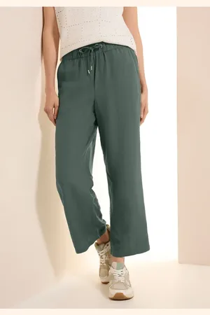 CECIL Dames Wide Legs broek van linnenmix in , Gr: XXL