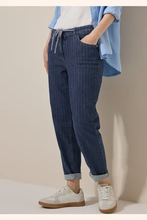 CECIL Dames Jeans met krijtstreeplook in , Gr: 30
