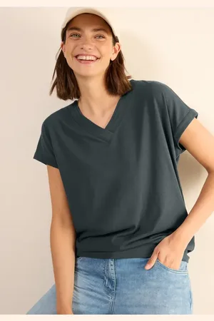 CECIL Dames Shirt met V-hals in , Gr: 3XL