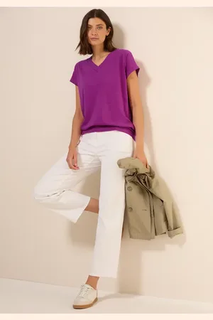 CECIL Dames Shirt met V-hals in , Gr: 3XL