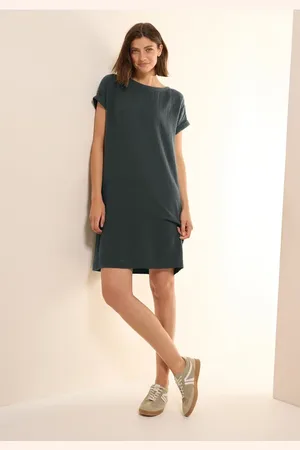 CECIL Dames Mousseline jurk in effen kleur in , Gr: L
