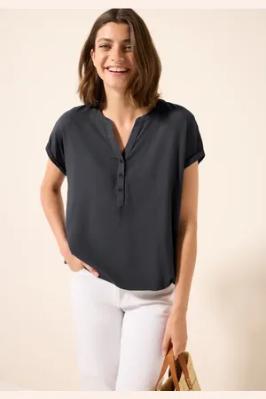 CECIL Dames Blouse met korte mouwen in effen kleur in , Gr: L
