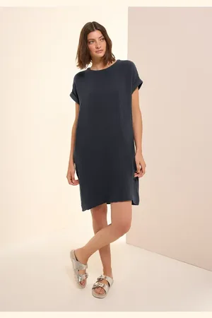 CECIL Dames Mousseline jurk in effen kleur in , Gr: L