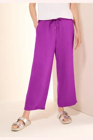 CECIL Dames Wide Legs broek van linnenmix in , Gr: XXL