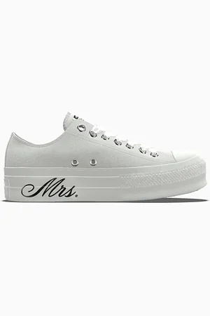 Converse Custom Chuck Taylor All Star Lift Platform Premium Wedding By You